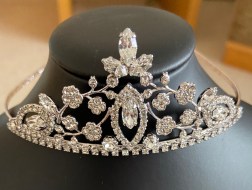 Princess style tiara in silver